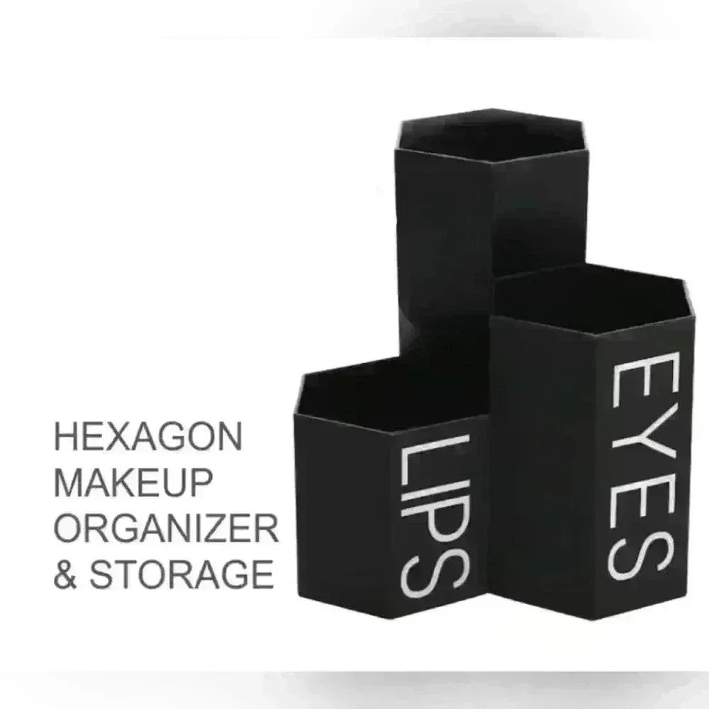 Hexagon Makeup Storage Organizer for eyes, lips, & face